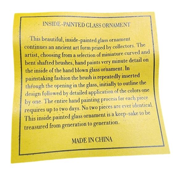 Vintage Holiday Christmas Reindeer Hand Inside-Painted Blown Glass Ornament Box - Picture 8 of 9